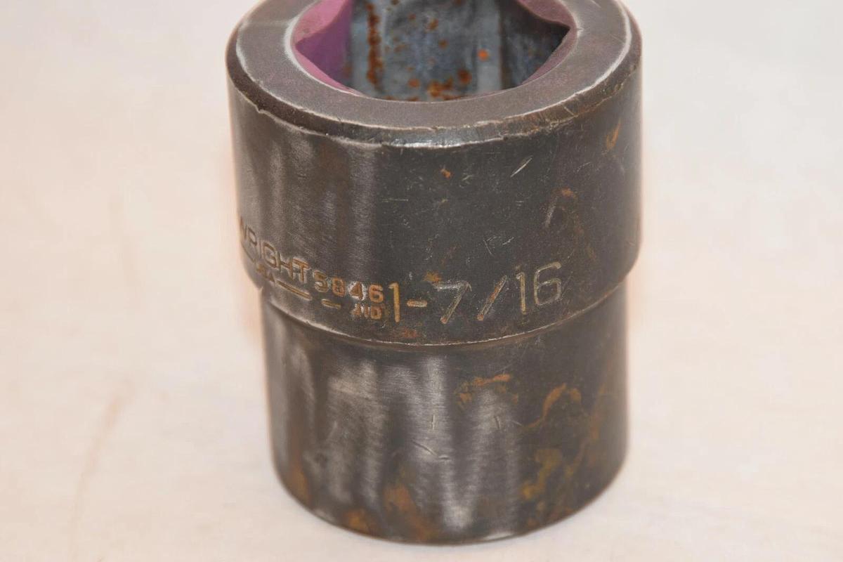 Used WRIGHT TOOL 6 Point Spline Drive Impact Socket 5846 1-7/16"