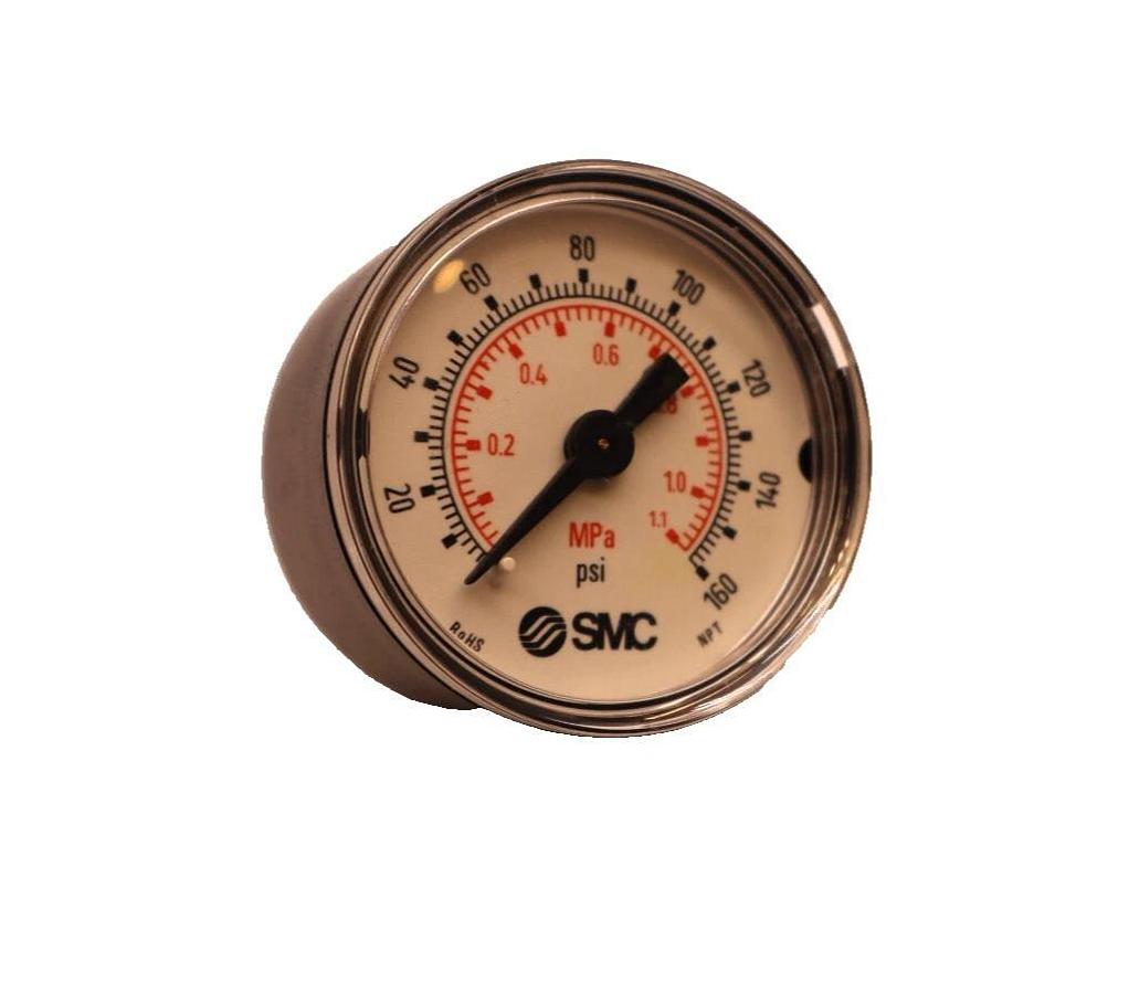 SMC 111.12 111.12.1.5 Pressure Gauge 1.5" Face 0-160psi 1/8"NPT CBM M5 (NEW)