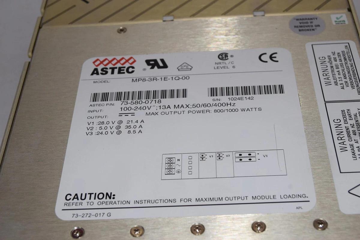Astec MVP Power Supply MP8-3R-1E-1Q-00 Out: 1000w 73-580-0718 (New)