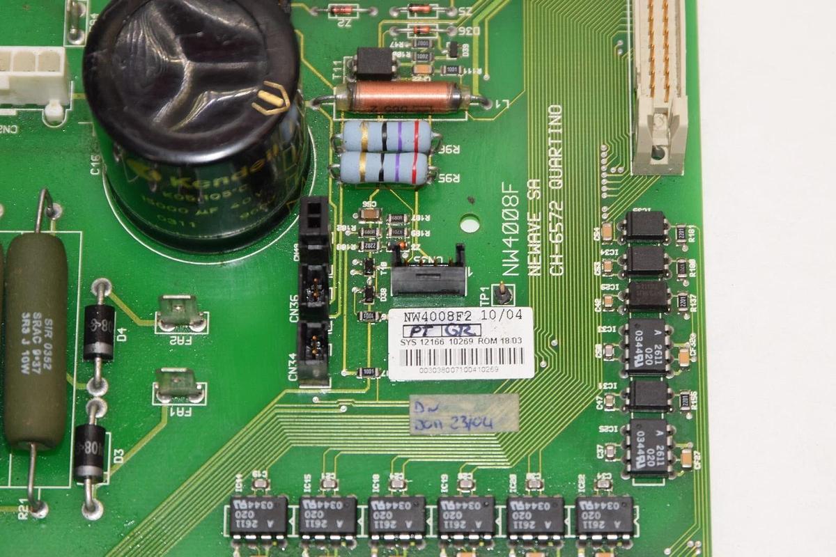 Used NEWAVE NW4008F2 10/04 PT GR CH-6572 Quartino PC Board