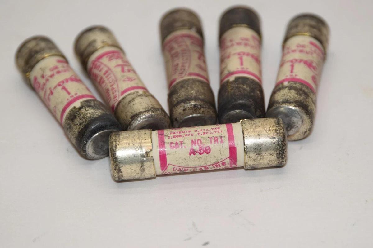 (NEW - Lot of 6) TRI-ONIC A-50 TR1 1A 1Amp 250V Fuse