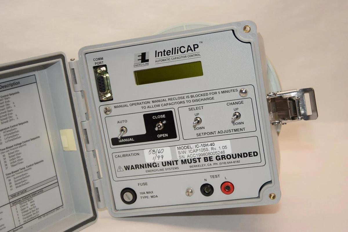 ENERGYLINE IntelliCAP IC-10H-40 Automatic Capacitor Control ICAP105S Rv 1.05 NEW