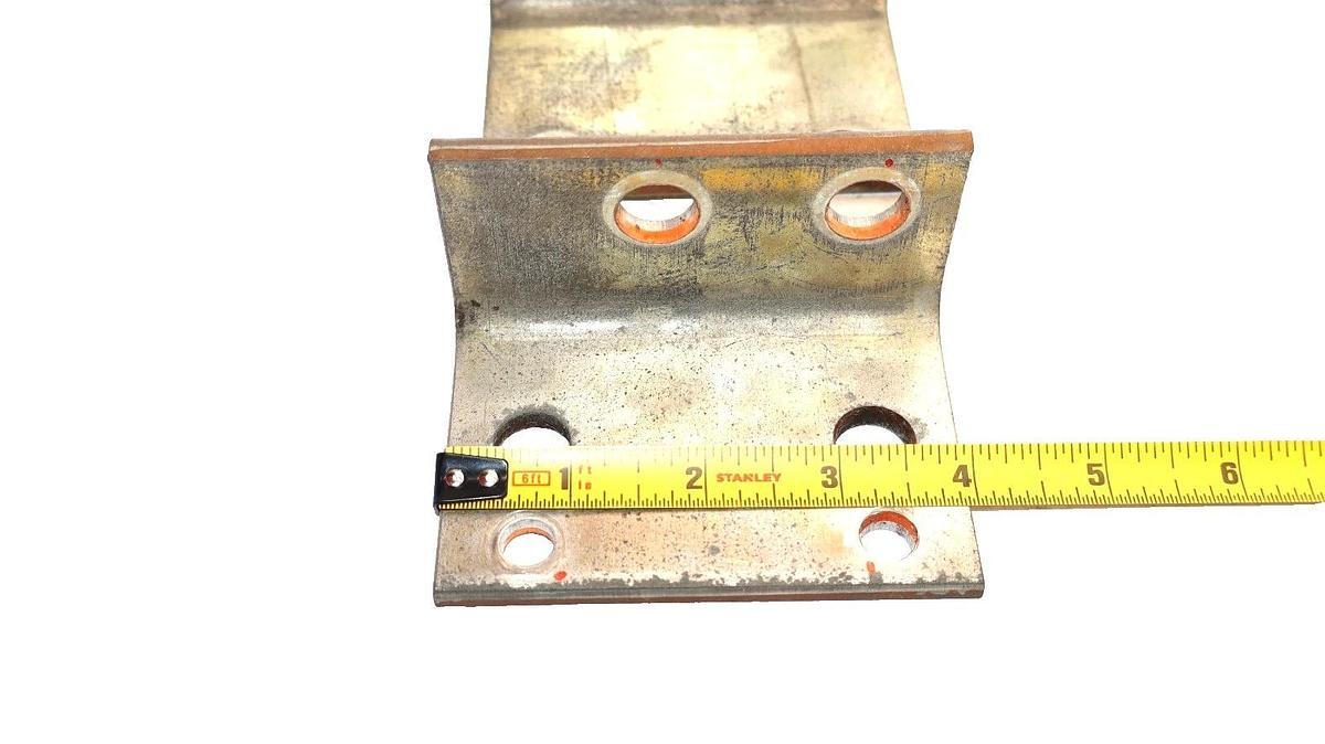 Used 4" x 2-1/2" x 2" x 1/4" Copper Buss Bar Plate (Lot of 3)