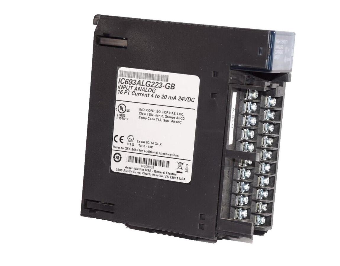Used GE FANUC IC693ALG223-GB 16pt Current 4-20mA 24Vdc Input Analog Module *No Cover*