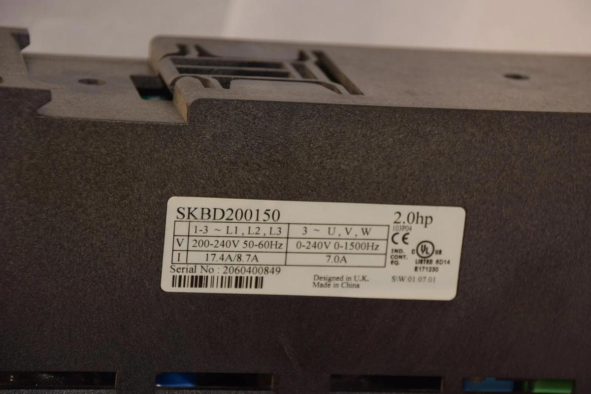 Used EMERSON SKBD200150 2.0Hp Commander SK AC Drive *Chipped*