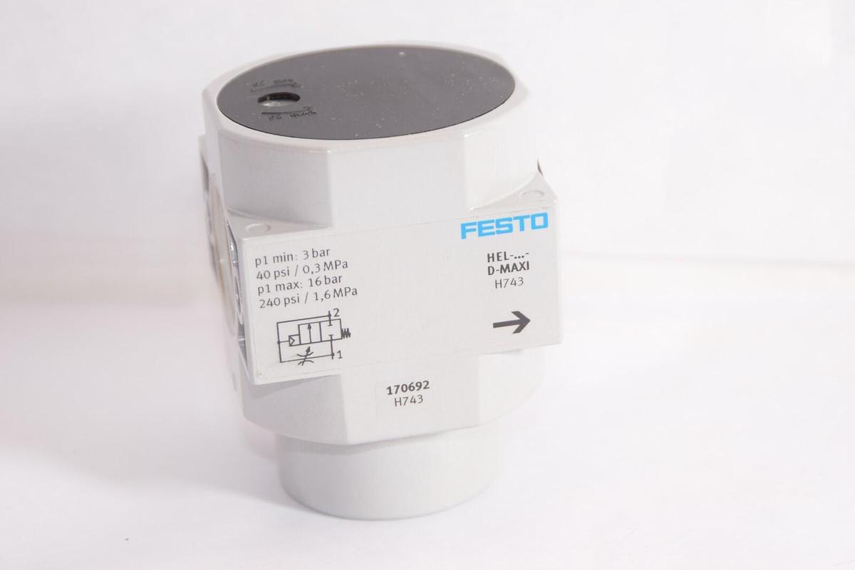 Used FESTO HEL-...-D-MAXI 3Bar 40psi Directional Start Valve
