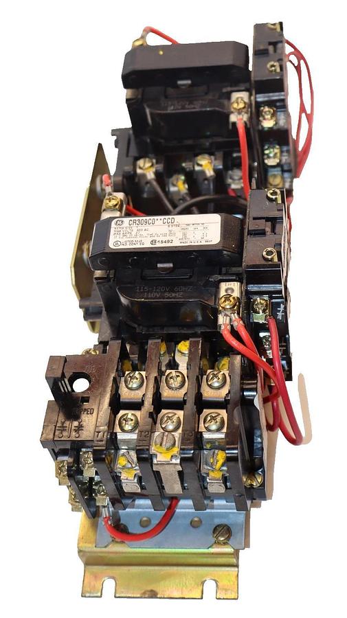 Used General Electric Reversing Starter Size Sz 1 CR309C0**CCD 600Vac 27A 120v coil