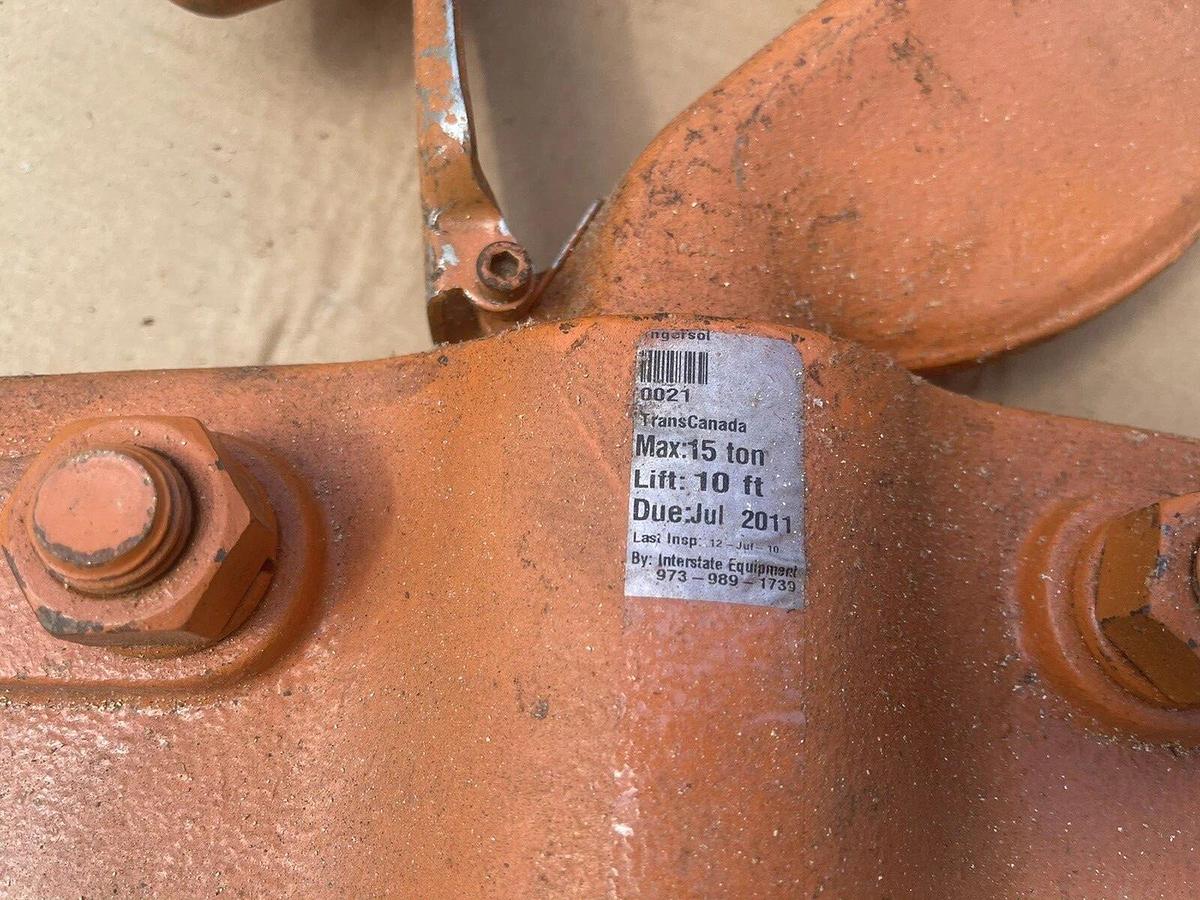 Used Ingersoll Rand Roughneck 15 Ton Chain Hoist Model VL2-150 10ft lift  30k lb