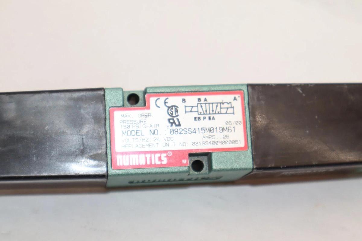 (NEW) NUMATICS 082SS415M019M61 150psig 24Vdc .26A Amp Solenoid Valve