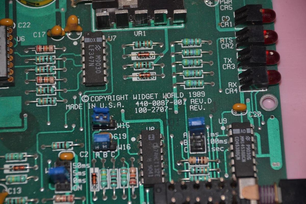 Used WIDGET WORLD CIRCUIT BOARD 440-0087-001 440 0087 001 4400087001 REV. D