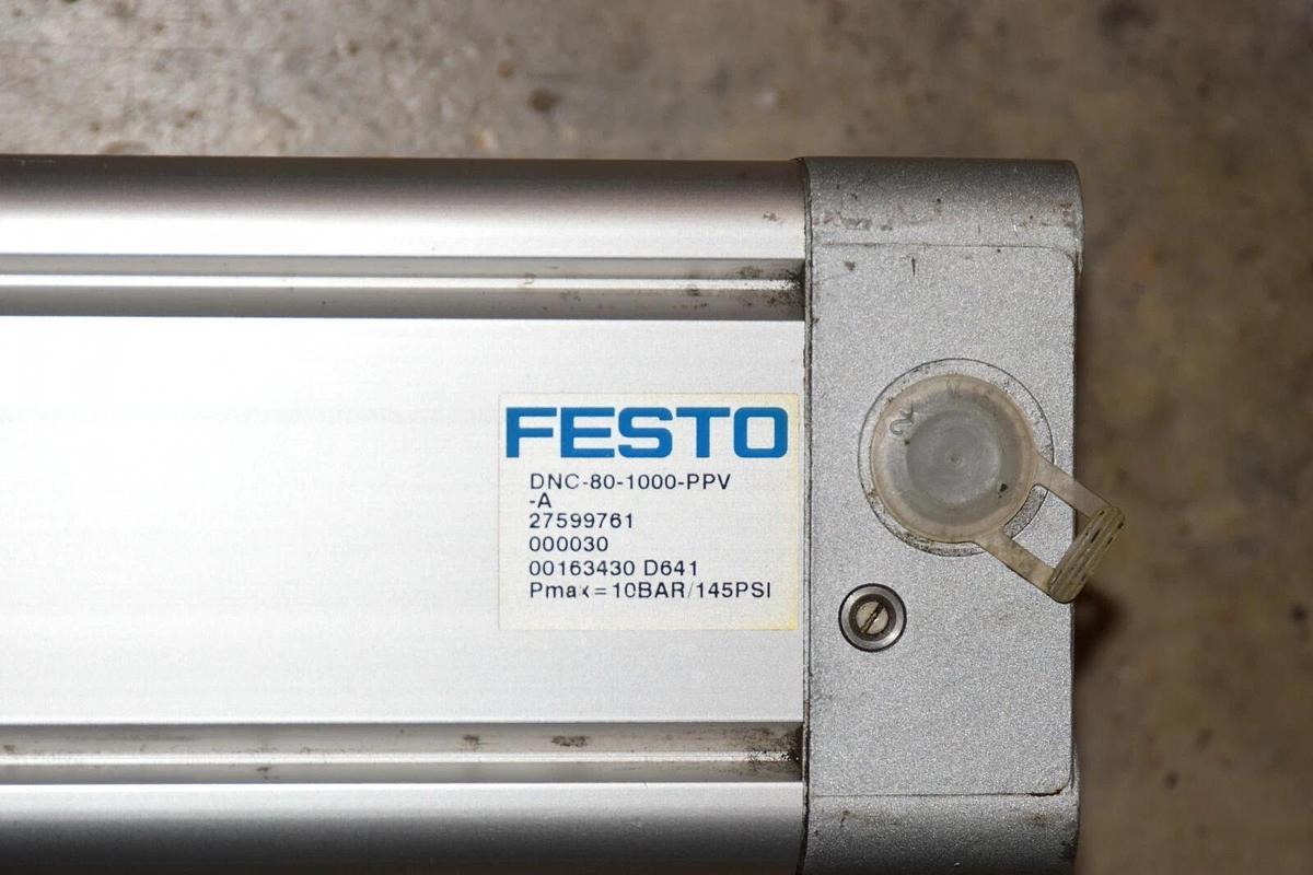 (NEW) FESTO DNC-80-1000-PPV-A 10Bar 145psi Pneumatic Cylinder