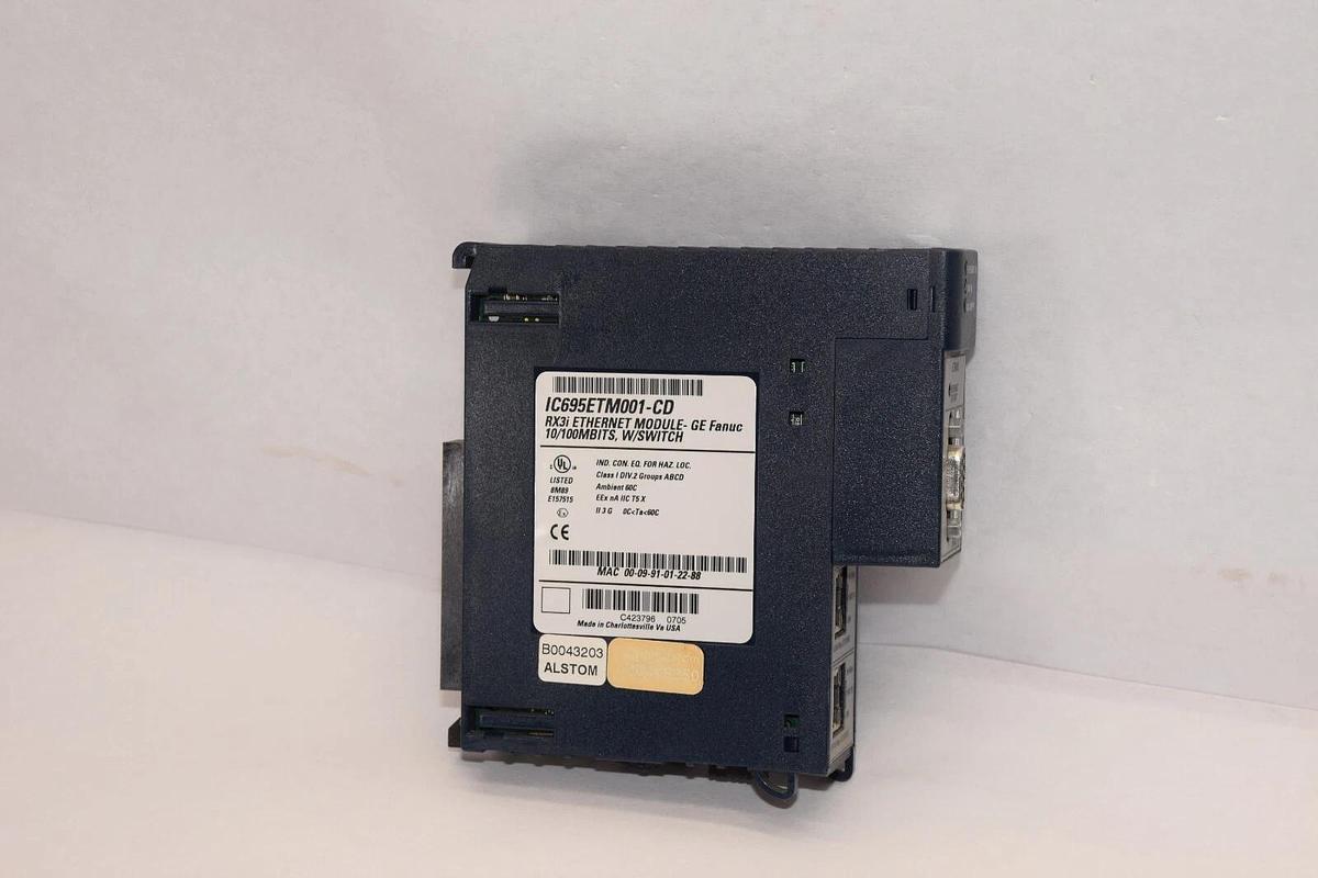 Used GE FANUC IC695ETM001-CD RX3i 10/100Mbits W/Switch Ethernet Module