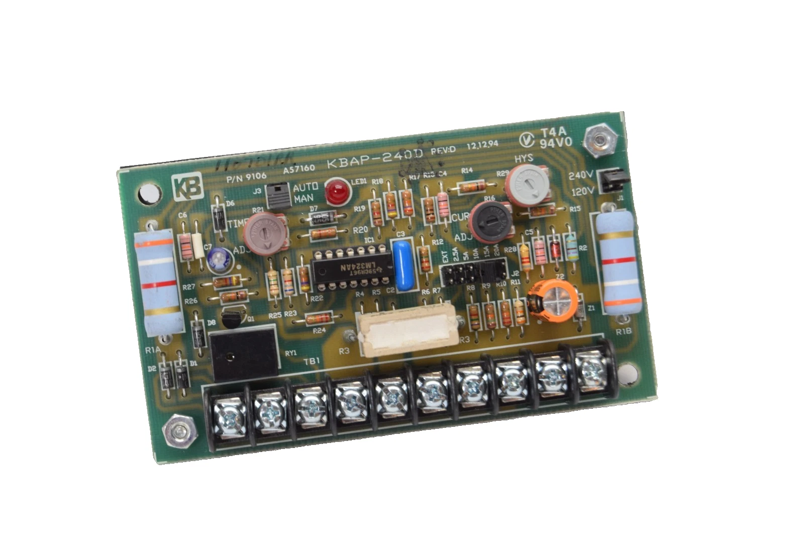 Used KB Electronics Overload Protector Circuit Board KBAP-240D Rev D
