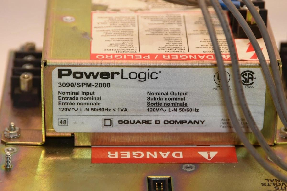Used SQUARE D Power Logic Monitor 3020/CM-2450 3020 CM-2450 W/ 3090/SPM-2000 SRG PROT