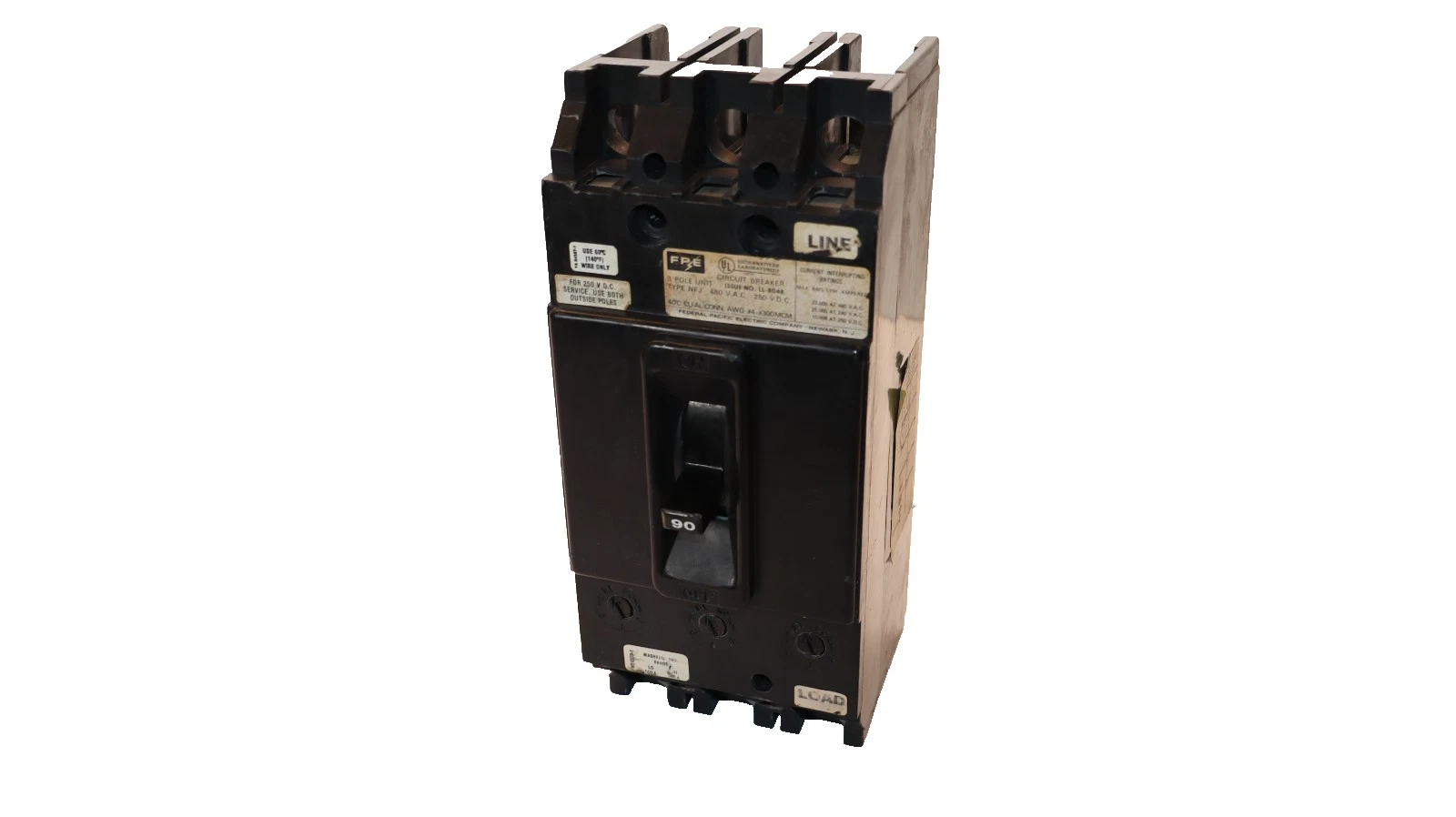 Used FPE Circuit Breaker 90Amp 90A 3-Pole 480v NFJ3090-U 3P