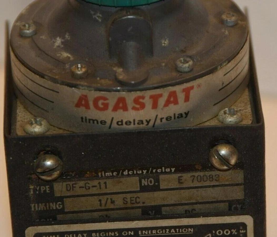 Used AGASTAT DF-G-11 1/4sec Time delay Relay