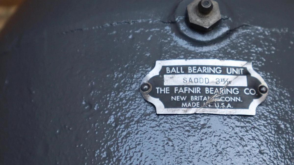 Fafnir 2 Bolt Pillow Block Ball Bearing Unit Housing SA0DD SAODD 3-15/16" NOS