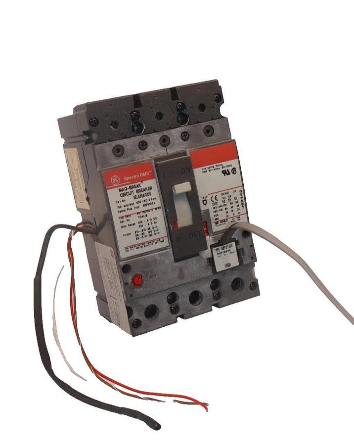 Used GE GENERAL ELECTRIC SELA36AI0100 100A 100 A Breaker SBPE100A Shunt SAUXPAB1 Aux