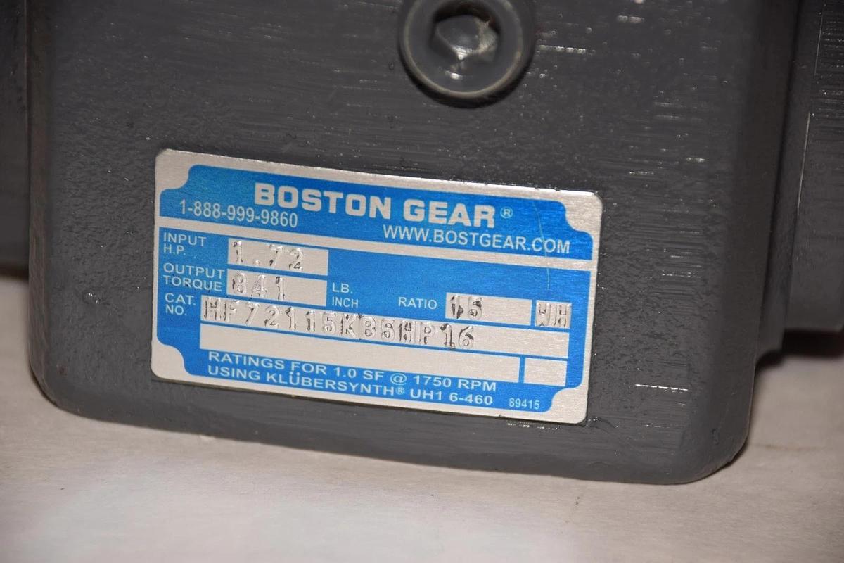 BOSTON GEAR Gear Box Speed Reducer HF72115KB5HP16 1.72hp NEW