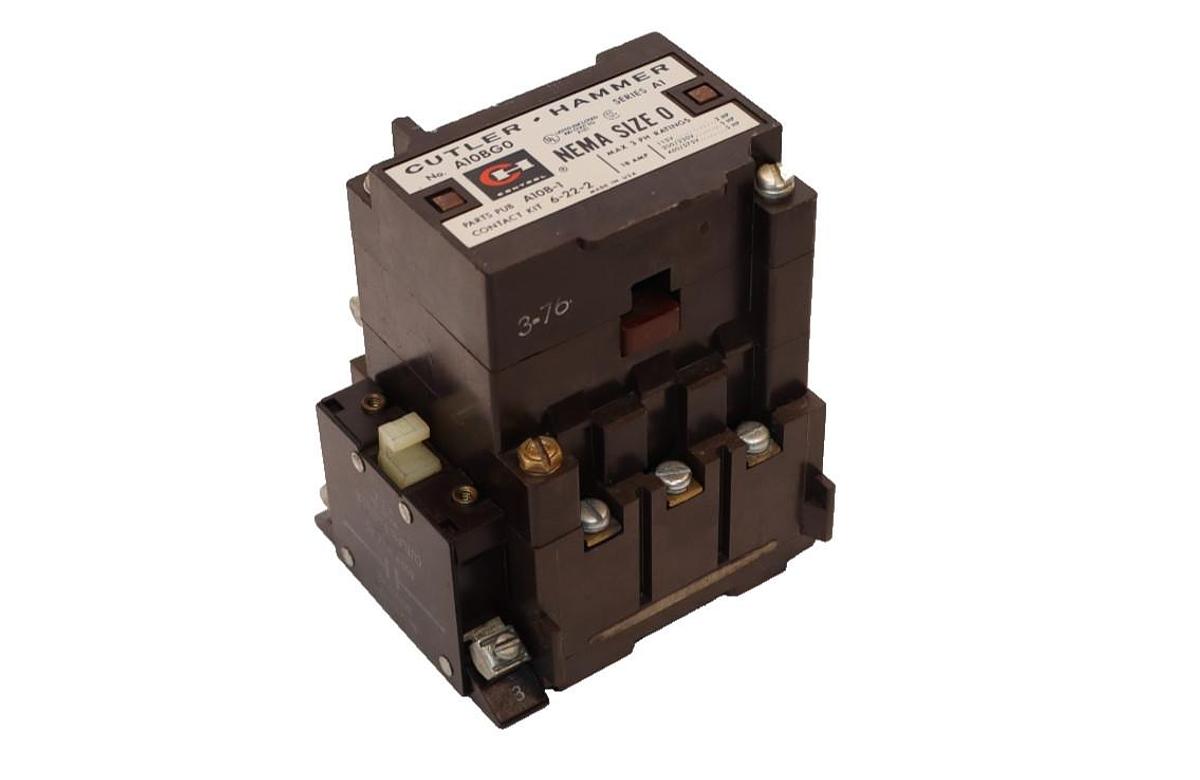 Used Cutler Hammer A10BG0 Nema Size 0 Series A1 110-120V Coil Contactor