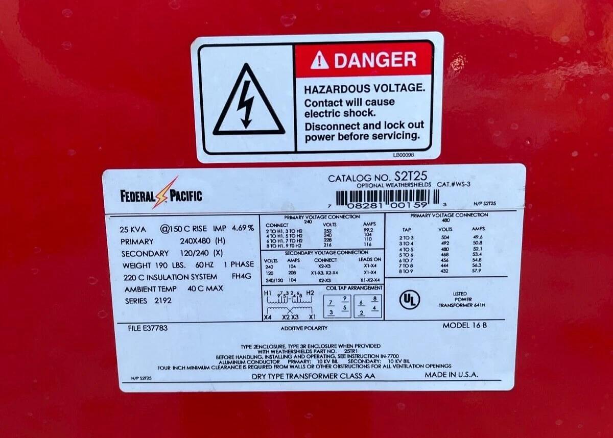 Porta-Safe Portable Electric Load Center SH-480V S2T25 25kva