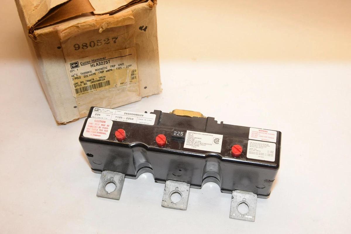 (NEW) CUTLER HAMMER HLA3225T 3 Pole 225 Amp A 225A Trip Unit