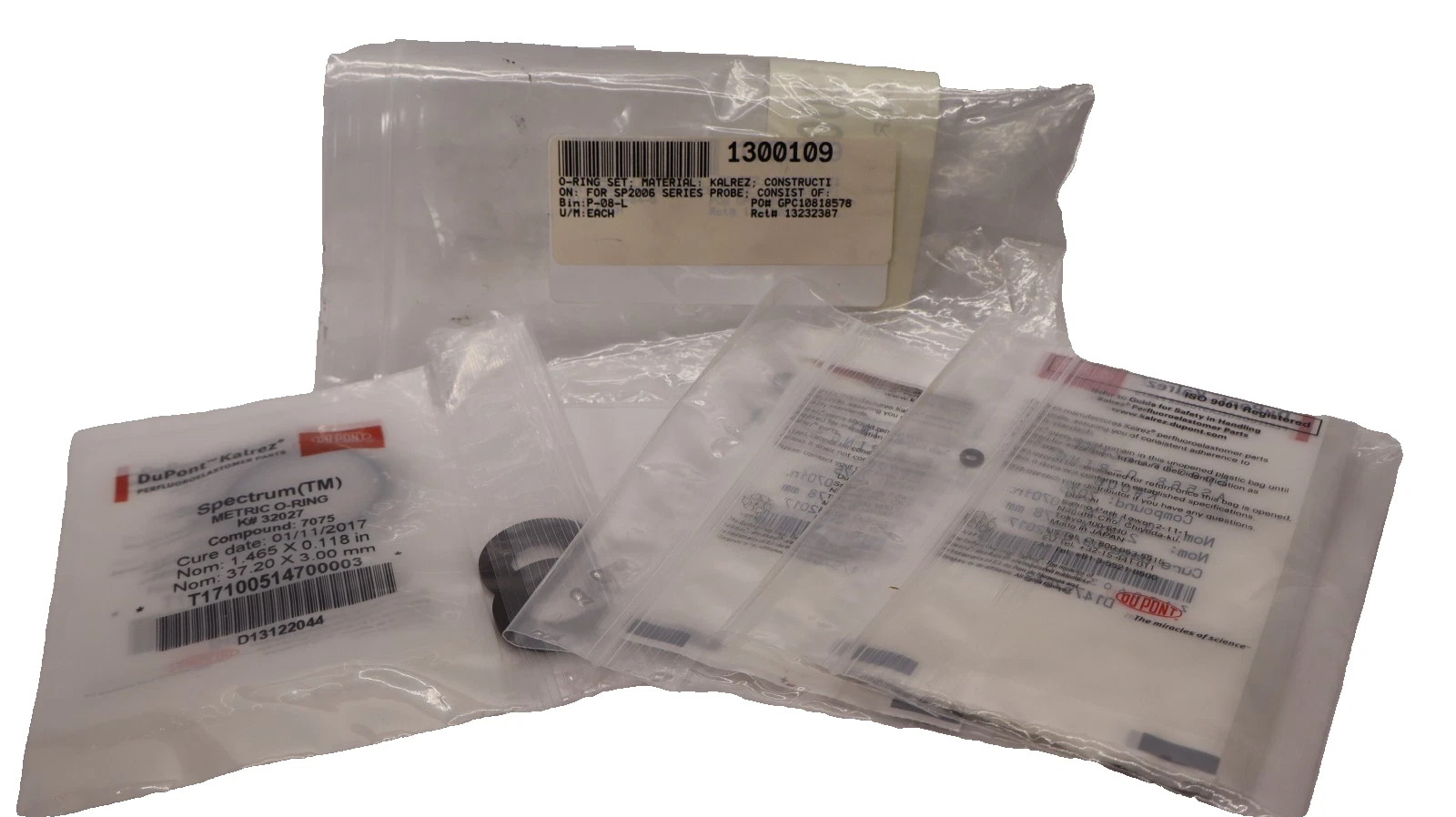 DuPont Kalrez 1300109 O-Ring Kit for SP2006 Series Probe (New - kit)