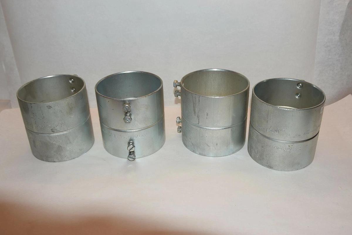 Used (LOT OF 4) EMT RIGID IMC 4" COUPLING SET SCREW