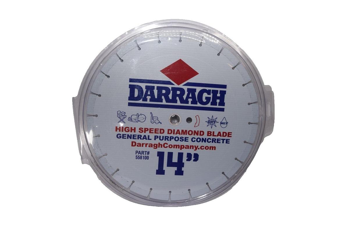 Darragh 14" High Speed Diamond Concrete Saw Blade 558100 70499 14" x .125 x 1" 603461704991