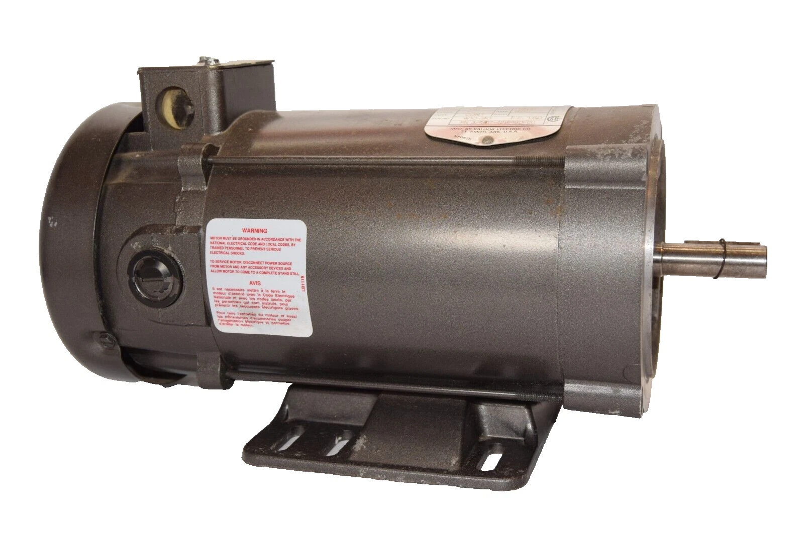 Warner Baldor Seco Motor M0G7211100 MOG7211100 34-6267-3946 .75hp 1750rpm 180VDC