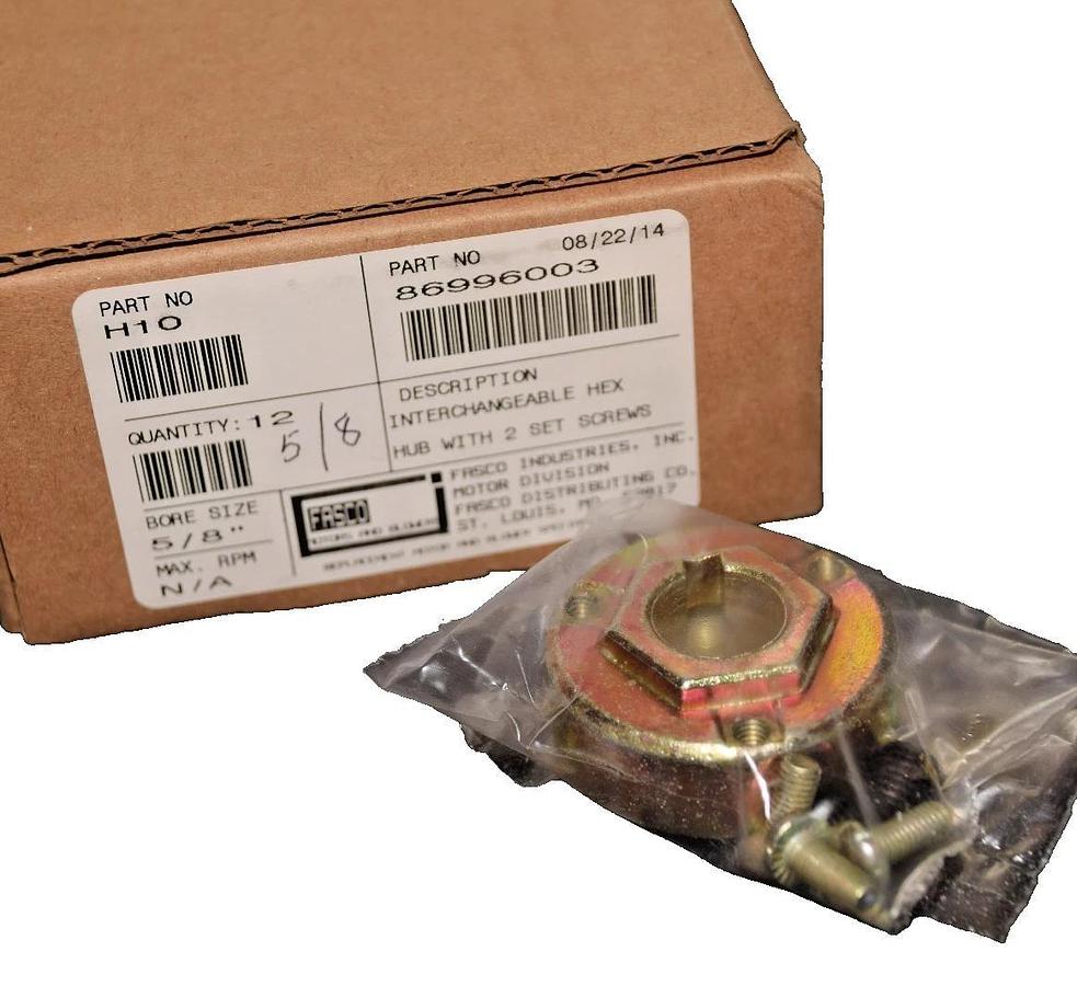 Fasco H10 Fan Hex Hub 86996003 Fan Interchangeable Hex Hub w set screw 5/8" NEW