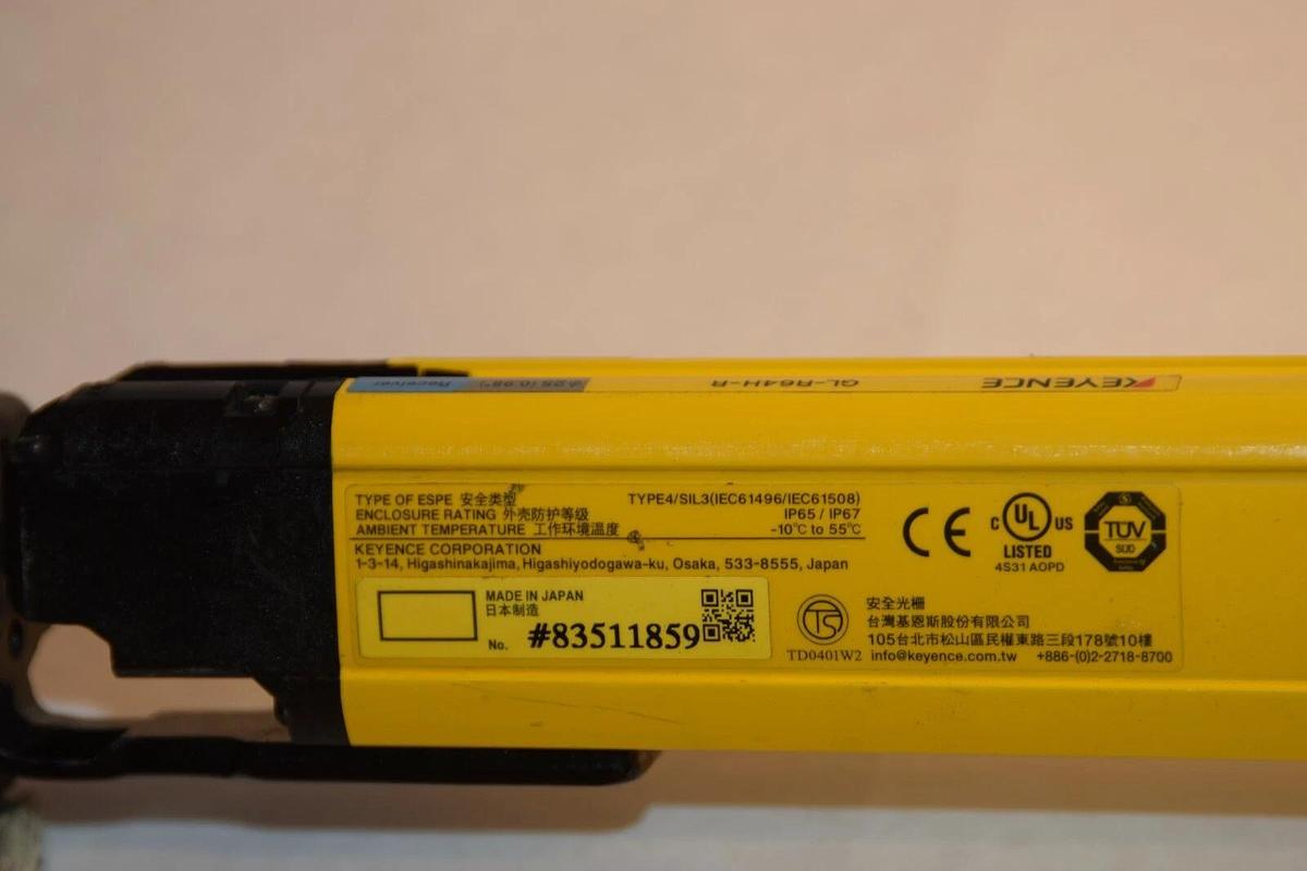 Used Keyence Light Curtain Receiver GL-R64H-R 1260mm  GLR64HR