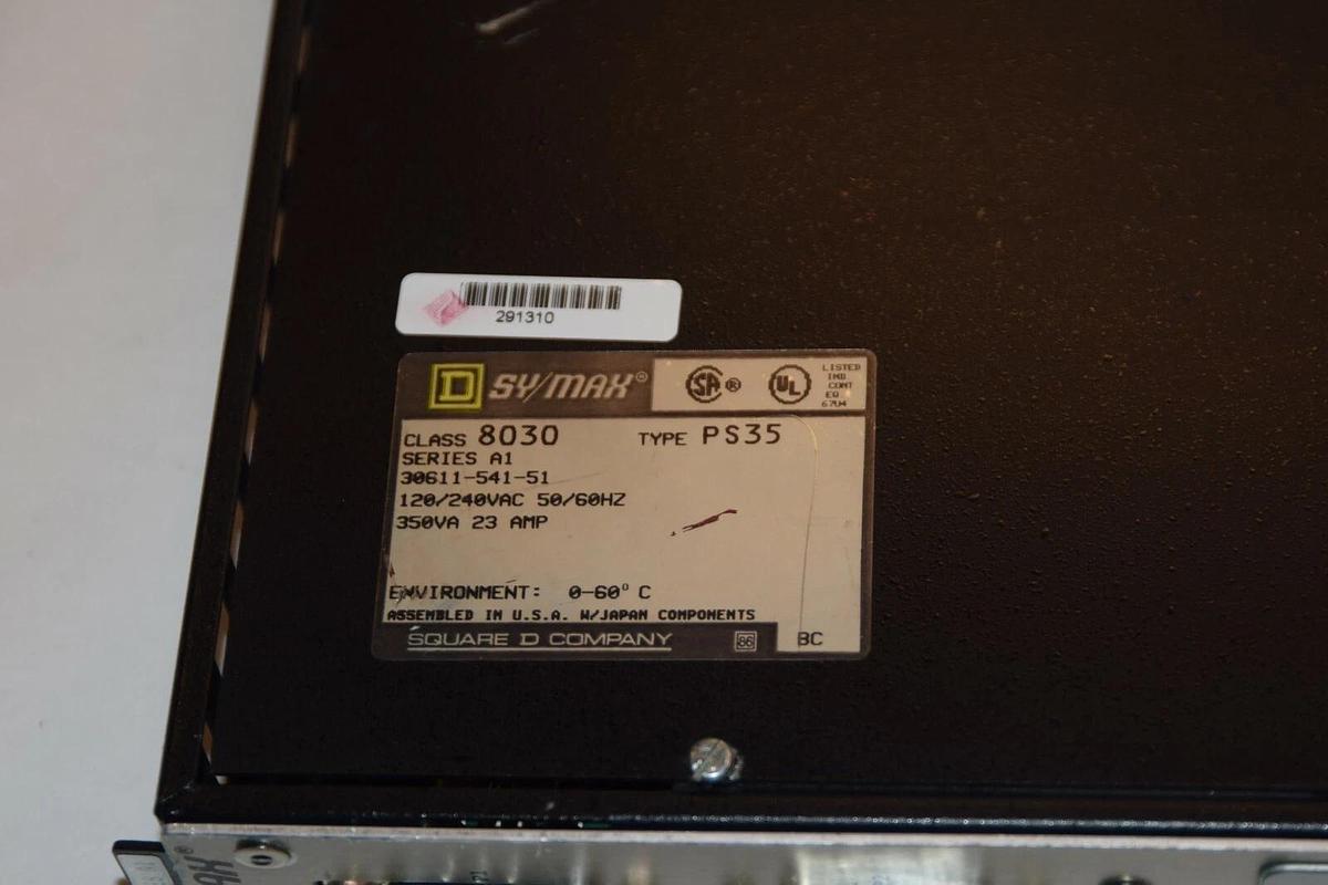 Refurbished (Refurb) SQUARE D SY/MAX 8030 Type PS35 Power Supply 8030 PS 35, PS35 PS-35  A1