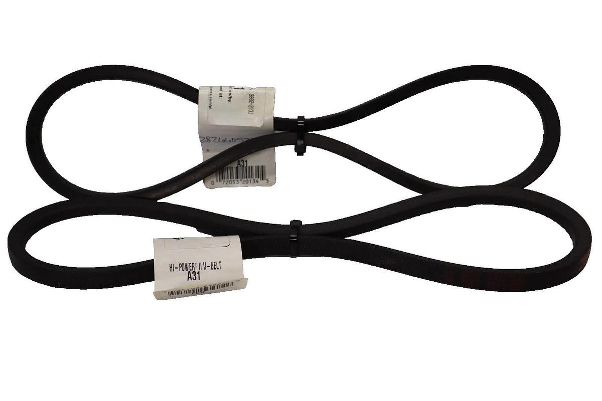 Gates Belt A31 , 9002-2031 Hi-Power II V-Belt USA (New - Lot of 2)