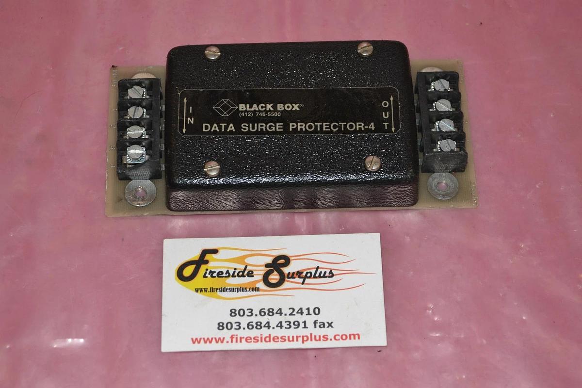 Used BLACK BOX (412) 746-5500 746 5500 DATA SURGE PROTECTOR-4