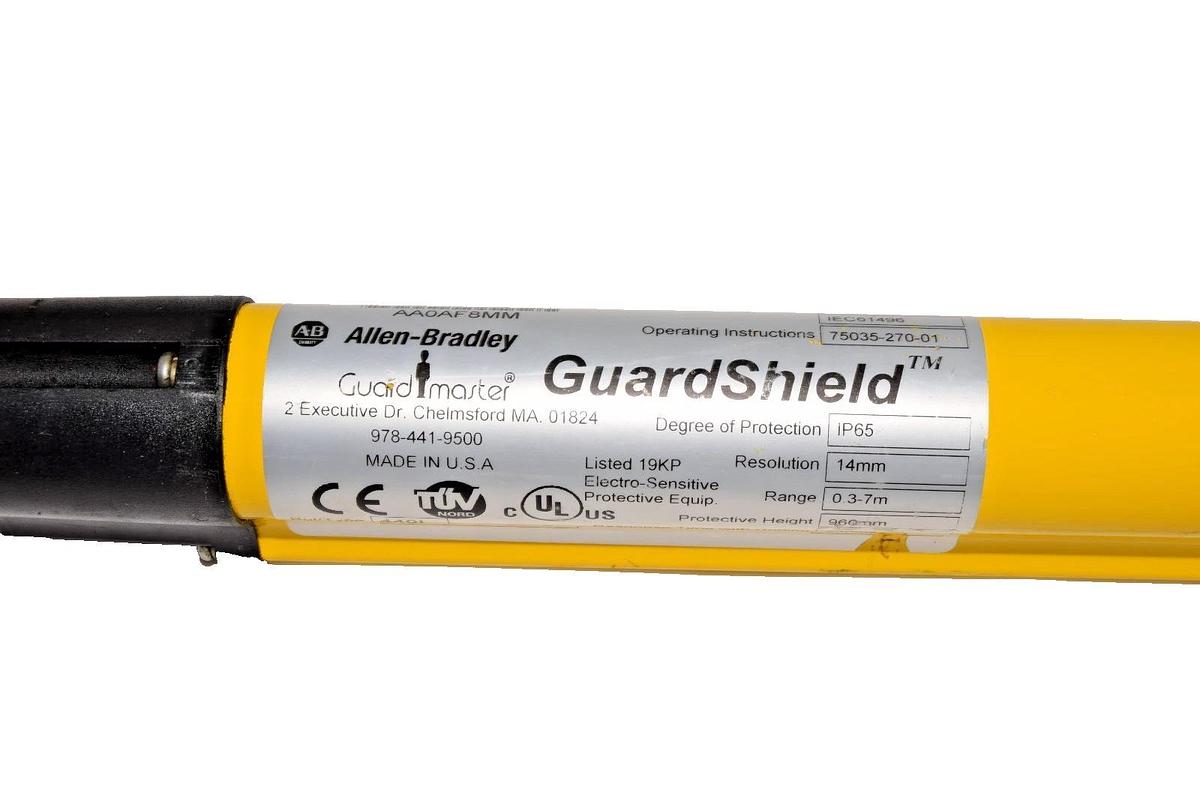 Used Allen Bradley Safety Light Curtain RECEIVER 440L R4J0960YD Ser A Rev B **AS-IS**