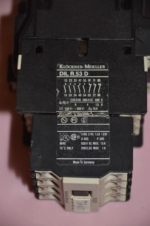 Used KLOCKNER MOELLER RELAY DIL R 53 D DIL-R53D DIL535D 4 POLE COIL 115V 115 V
