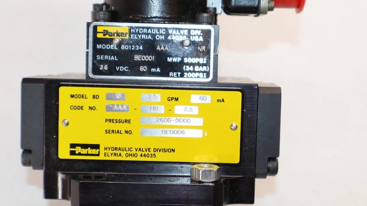 PARKER Servo Valve 801234-AAA-NR 801234AAANR 2.5gpm AAA-NB-2.5 (NEW)