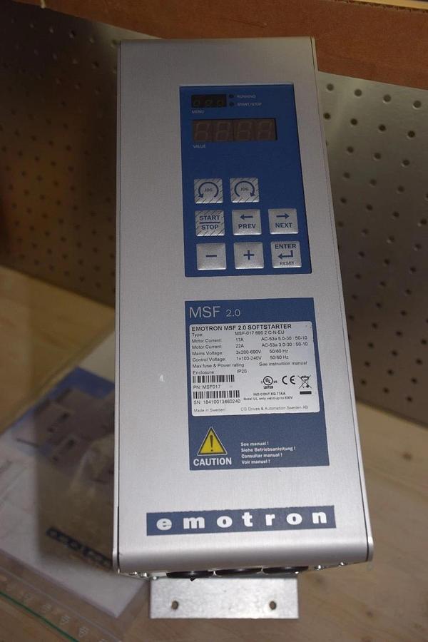 Used EMOTRON MSF-017 690 2 C-N-EU MSF 2.0 SOFTSTARTER DRIVE MSF-0176902CNEU