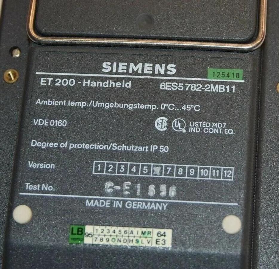 (NEW) SIEMENS ET200-HANDHELD 6ES5782-2MB11 Ver. 6 Handheld ET 200 Programmer