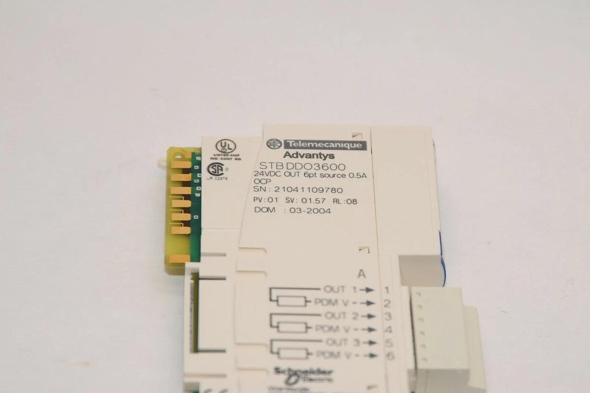 NEW) TELEMECANIQUE STBDDO3600 STBDD03600 24Vdc 6pt Advantys Distribution Module