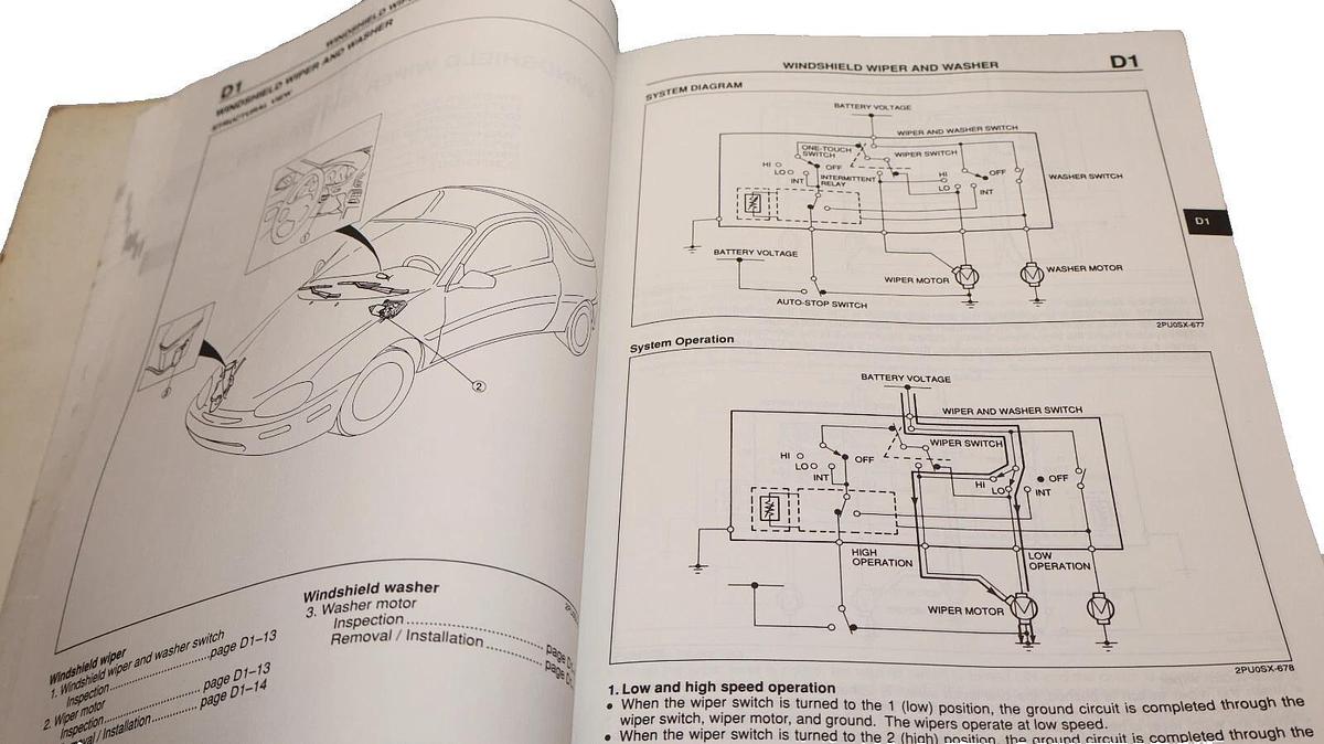 Used MAZDA MX-3 1993 Body Electrical Troubleshooting Manual