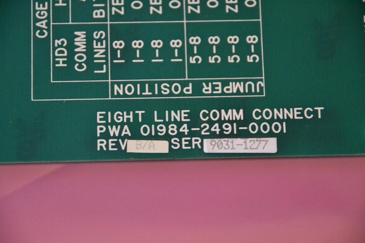 Used FISHER ROSEMOUNT EIGHT LINE BOARD PWA 01984-2491-0001 PWA0198424910001 REV. B/A