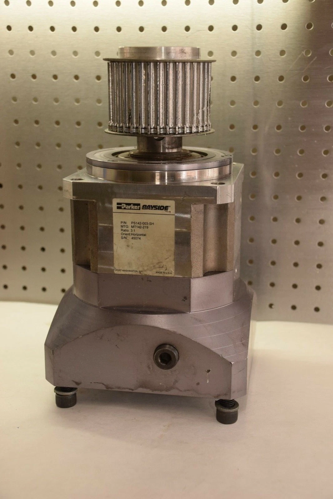 Used Parker Bayside 3:1 Horizontal Gearhead Gear head PS142-003-SH PS142 003 SH
