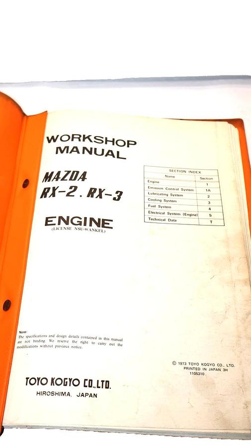 Used MAZDA RX-2 , RX-3 Engine Workshop Manual