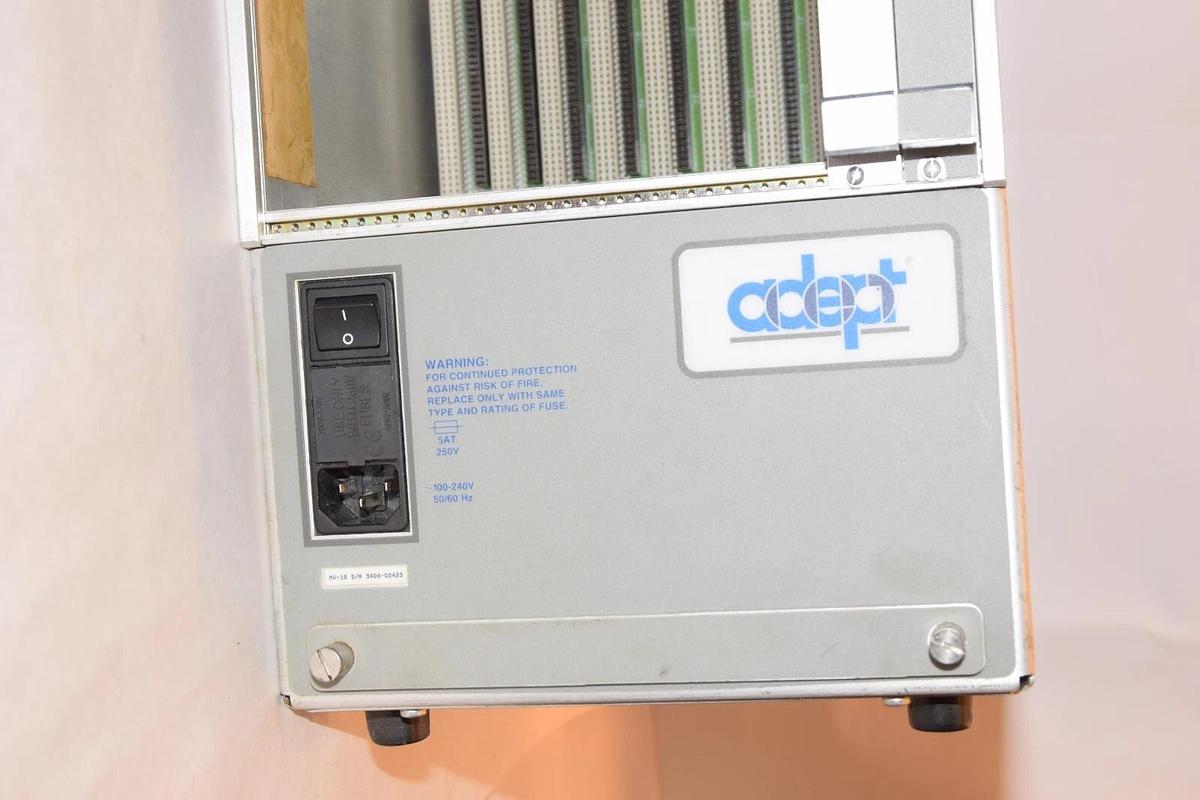 Used ADEPT TEHNOLOGY MV-10 30340-40000 100-240V 10 Slot Power Supply Chassis