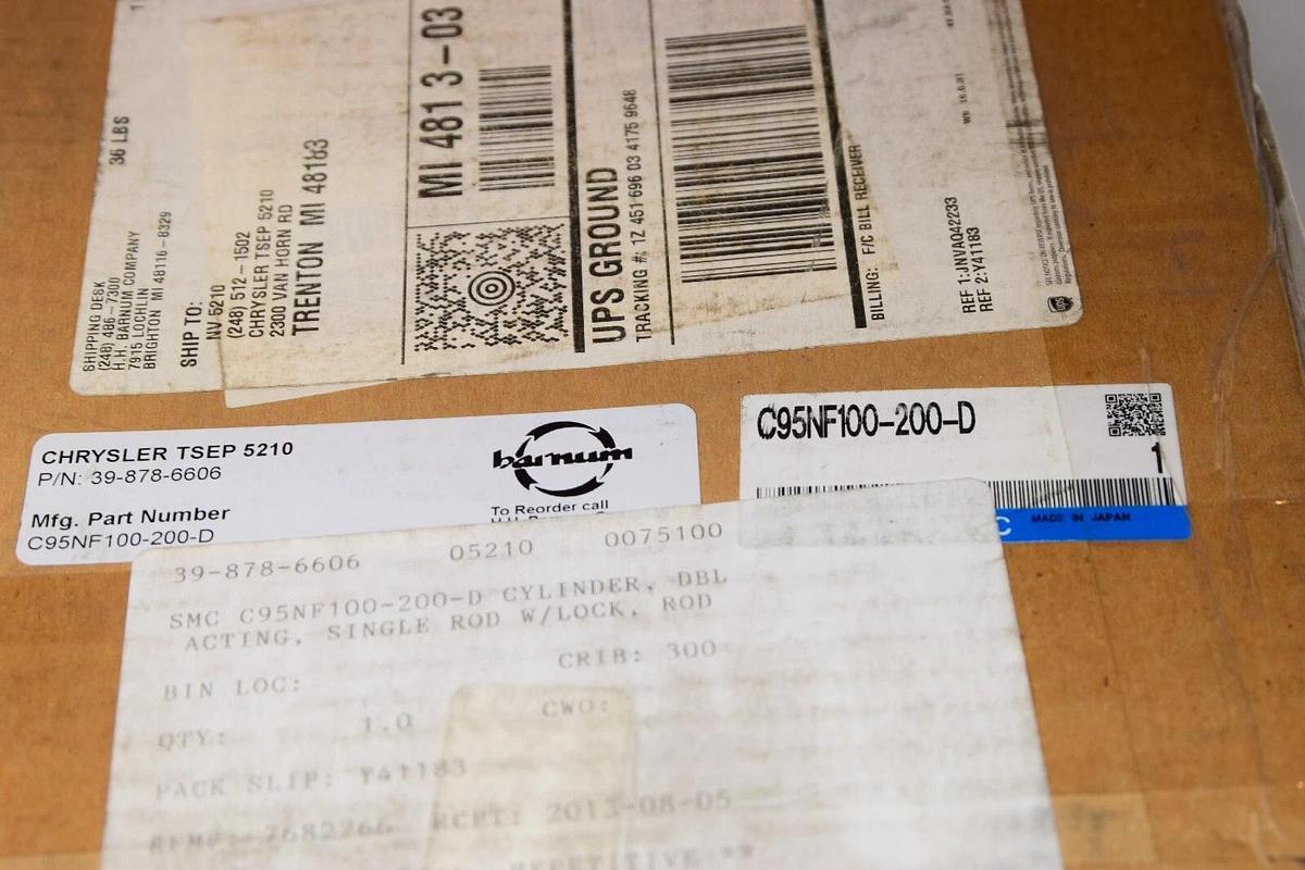 (NEW) SMC C95NF100-200-D C95NF100200D 1.0MPa Pneumatic Cylinder