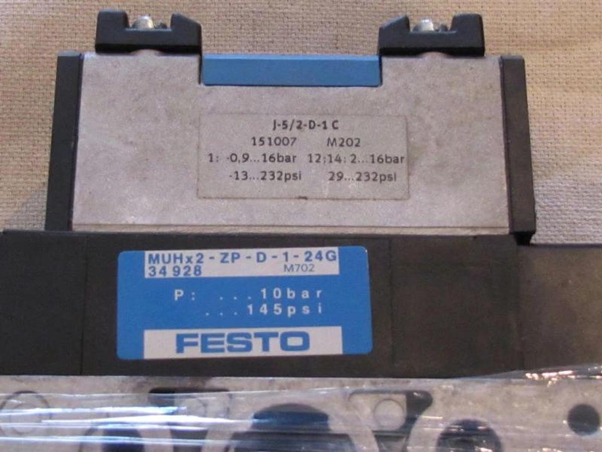 Used Festo Manifold MUHx2-ZP-D-1-24G with Valve J-5/2-D-1C