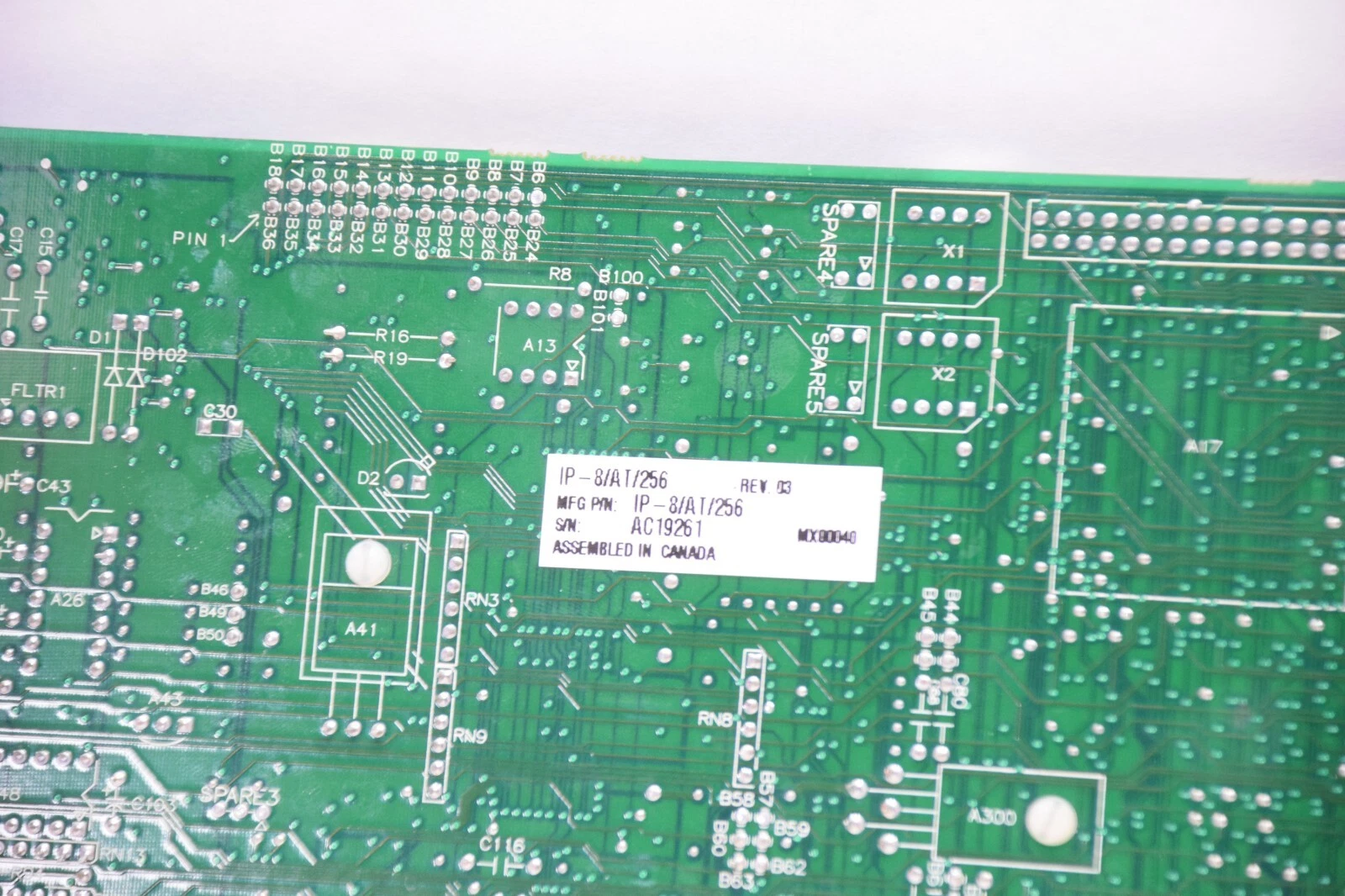 Used MATROX IP-8/AT 0382-03 , IP-8/AT/256 Rev A Circuit Board Card
