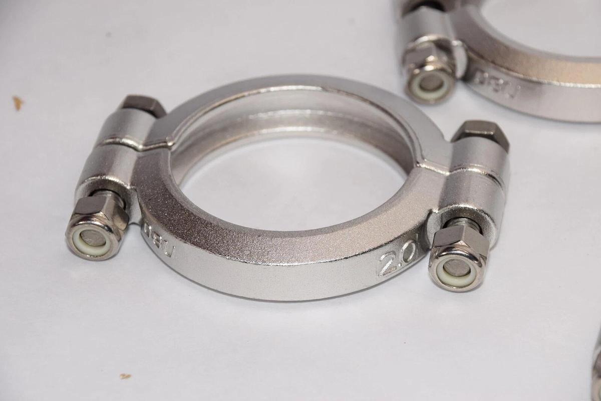 Lot of 4 OSAKA SANITARY SH-00 CP2D SCS13 2" Stainless Sanitary Clamp Fitting NEW